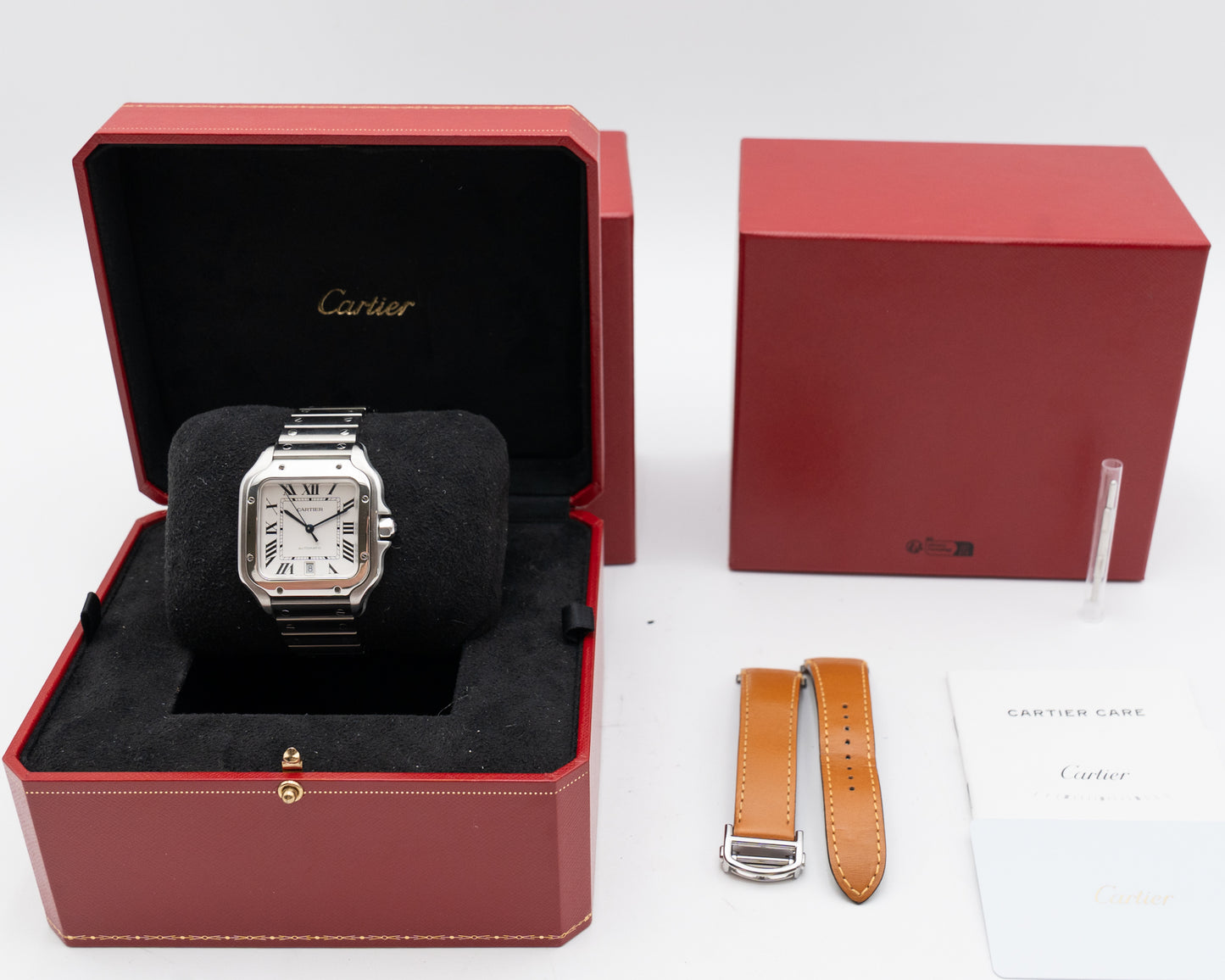 Cartier Santos Large 39.8mm WSSA0018 White Dial