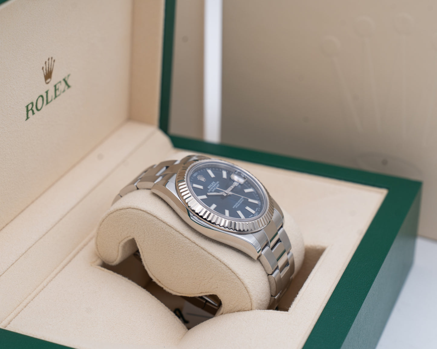 Rolex Datejust II 41mm 116334 Blue Fluted Oyster 2016