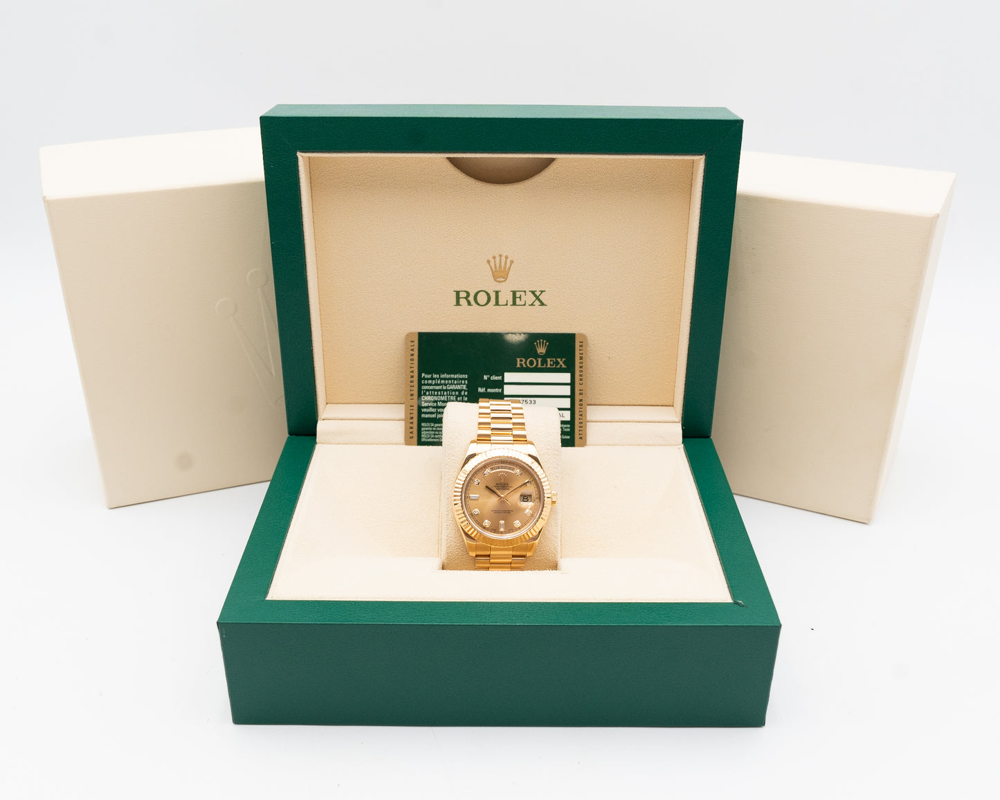 Rolex Oyster Perpetual Day-Date II 218238 chdp 41mm Yellow Gold Diamond Dial 2014