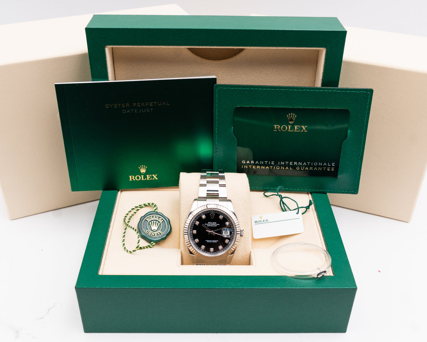 Rolex Datejust 41mm 126334 Black Diamond Dial Fluted Bezel Oyster 2022