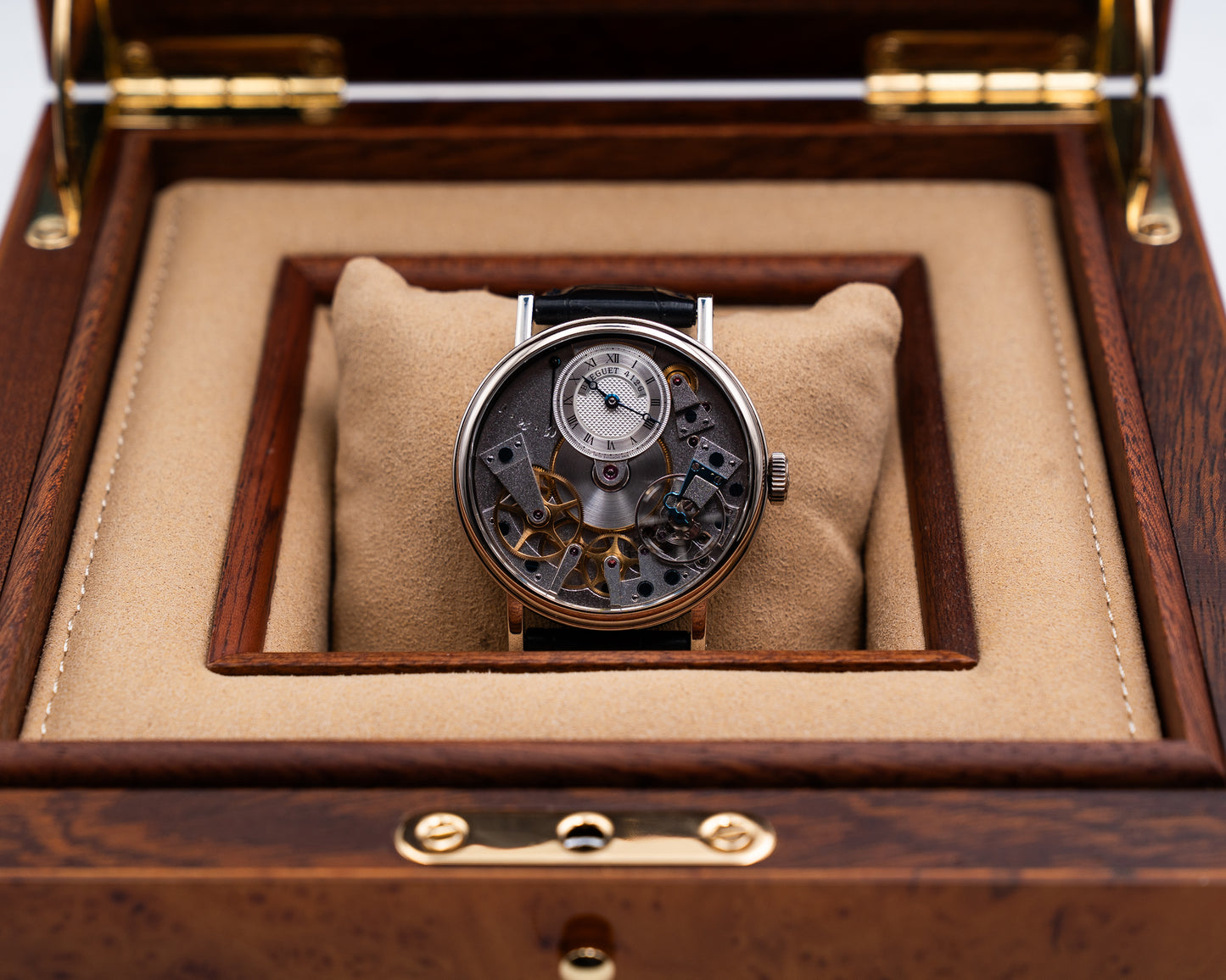 Breguet Tradition 37mm 7027Bb white Gold Blue Alligator Strap 2015