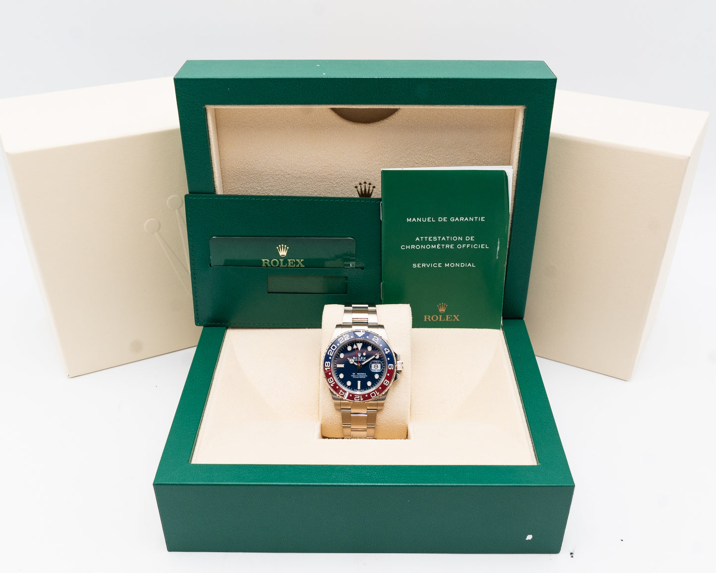 Rolex  GMT-Master II 40mm 126719blro White Gold Pepsi 2021