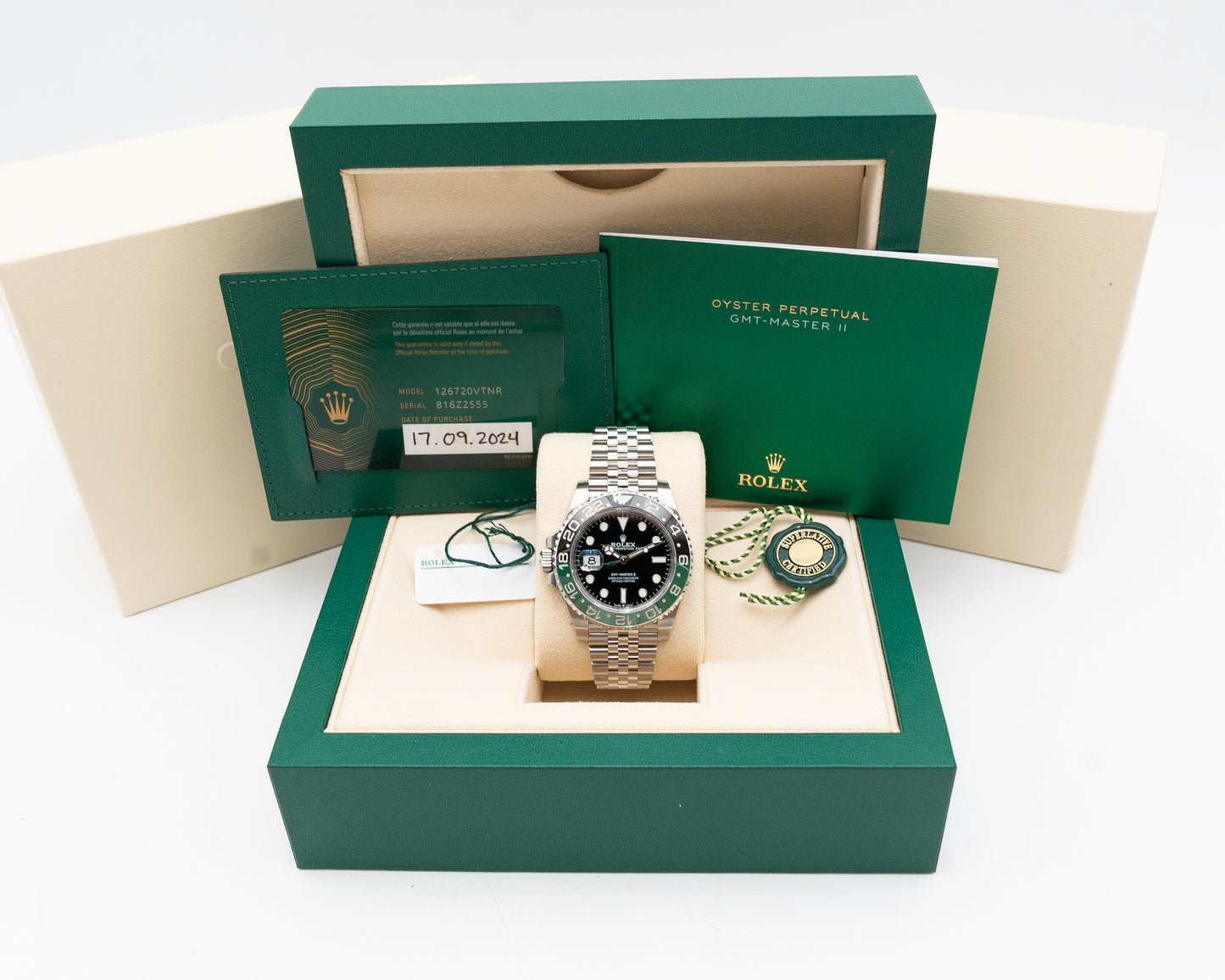 Rolex GMT Master II 40mm 126720VTNR Sprite on Jubilee 2024