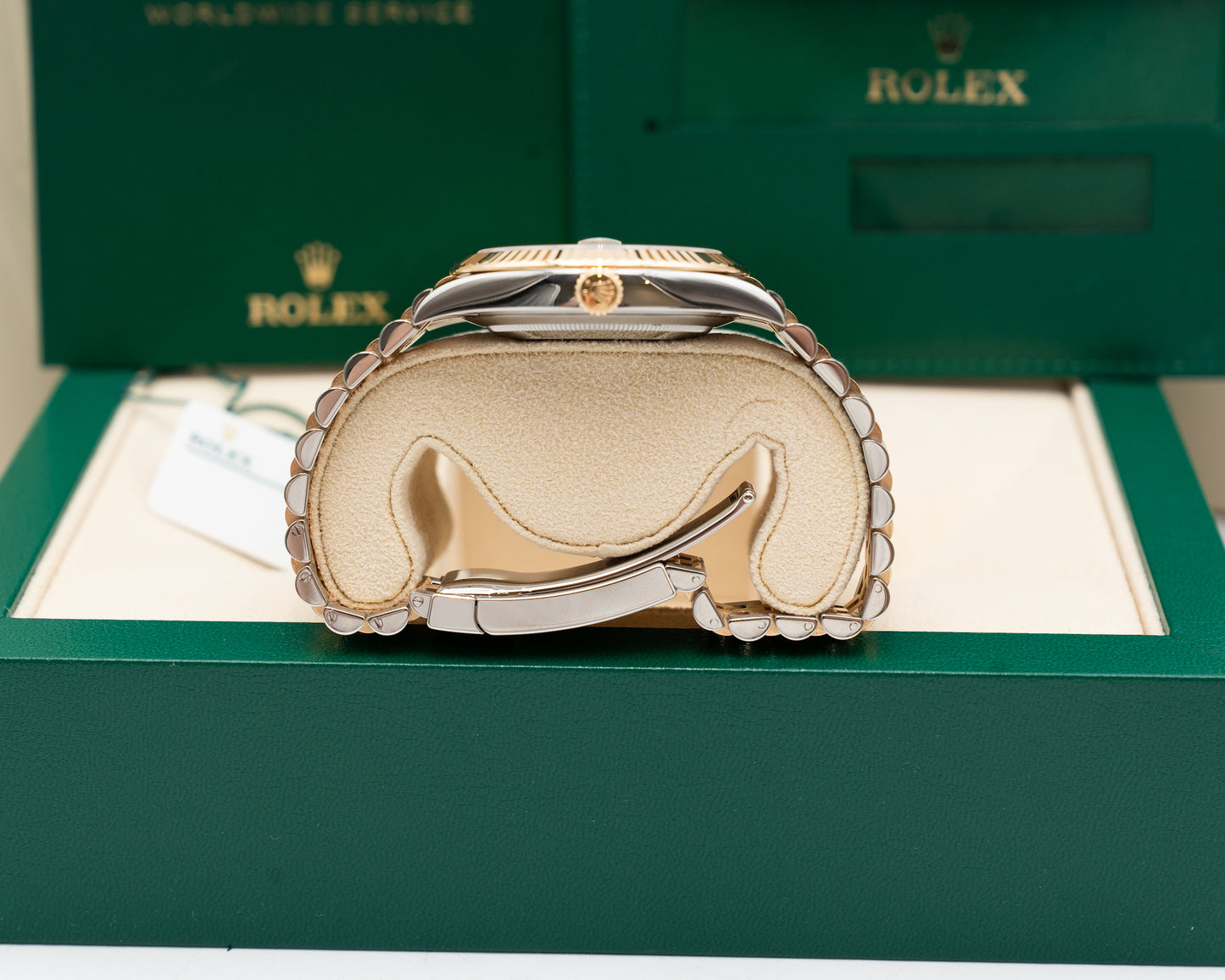 Rolex Date just 126333-0020 41mm Two Tone Yellow Gold Wilbledon 2021