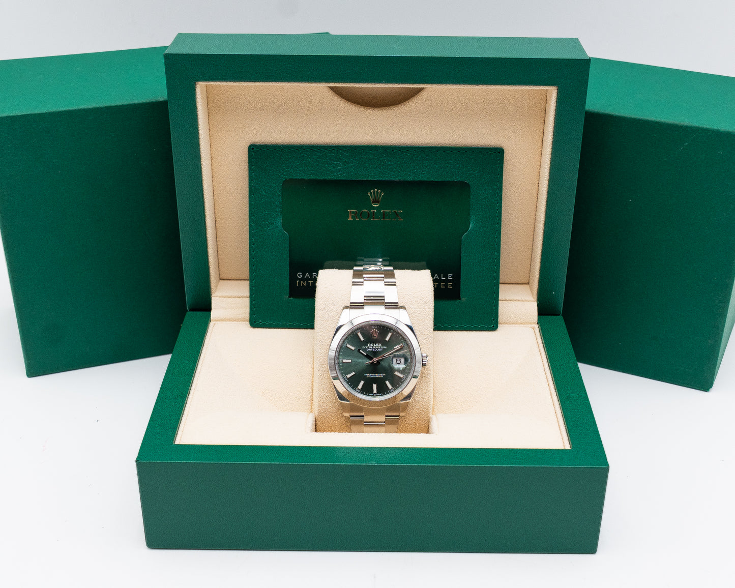 Rolex Datejust 41mm 126300 Mint Green Smooth Oyster 2024