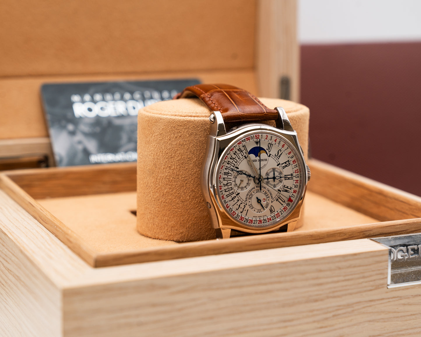 Roger Dubuis Sympathie White Gold Retrographe Perpetual Calendar Chronograph