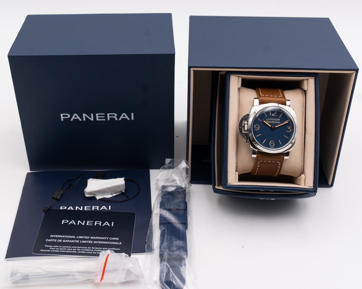 Panerai Luminor Destro 44mm PAM01732 Blue Dial Brown Strap 2026