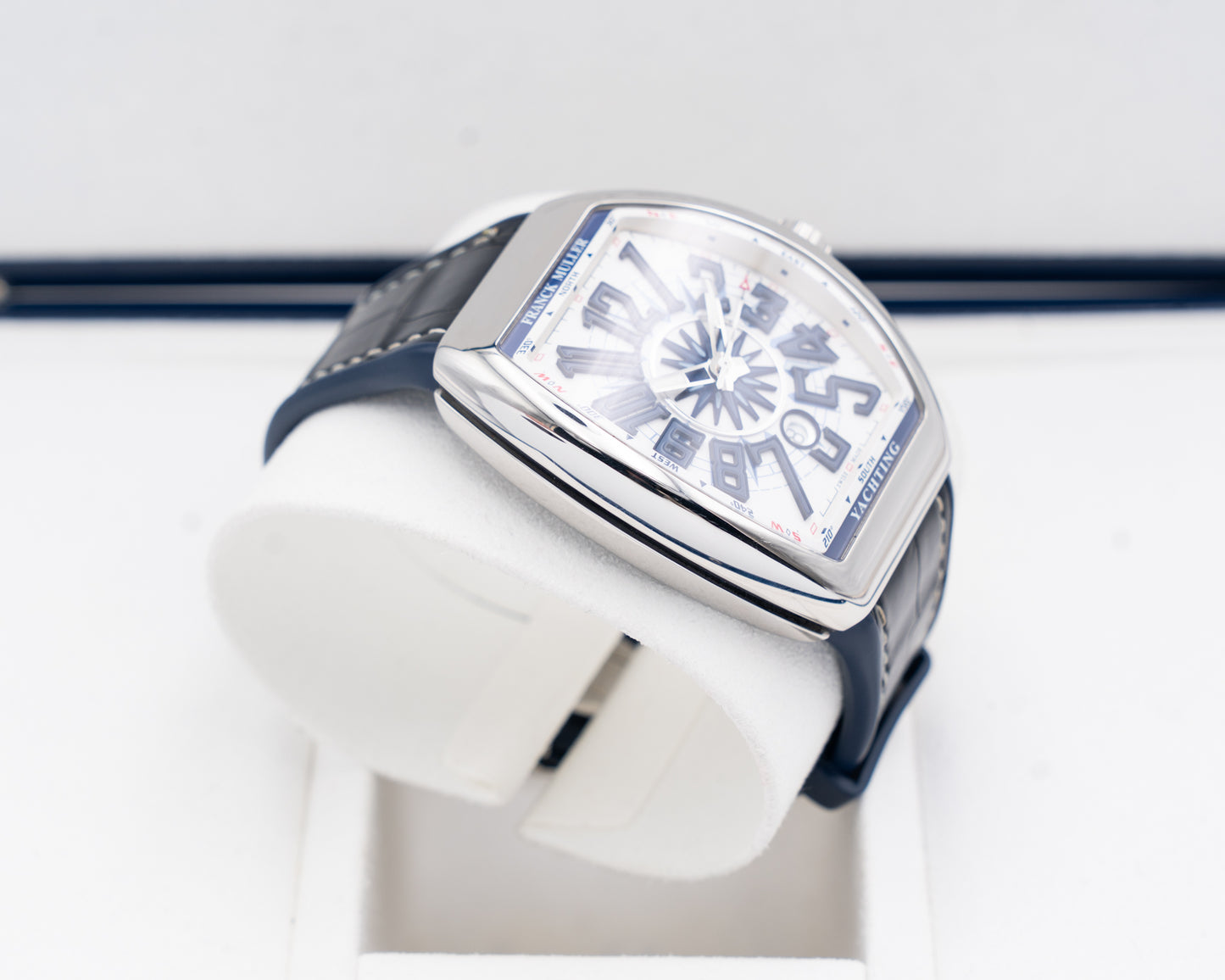 Franck Muller Vanguard 44mm V 45 SC DT Yachting Blue and White Dial