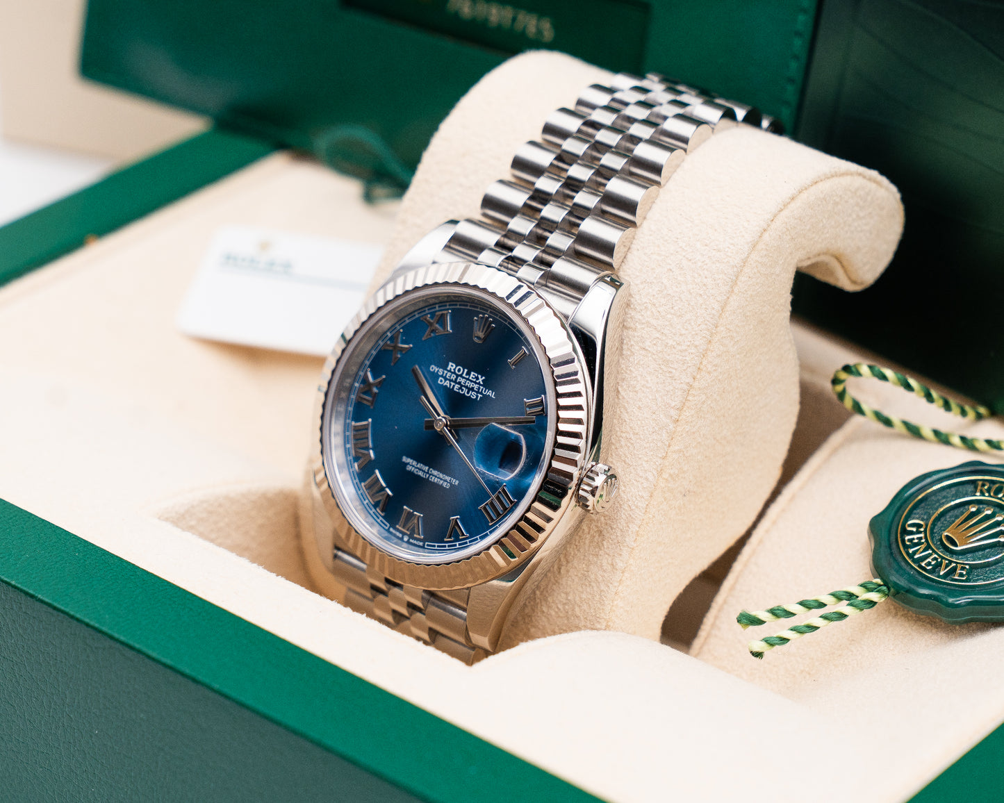 Rolex Datejust 41mm 126334 Fluted Blue Roman Jubilee 2022