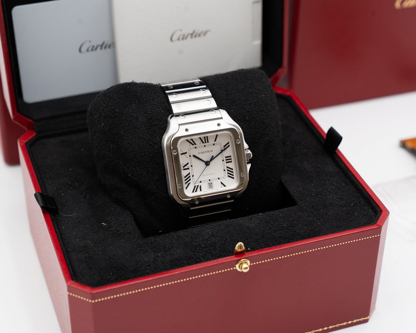 Cartier Santos 39.8mm WSSA0018 White Dial Large 2024