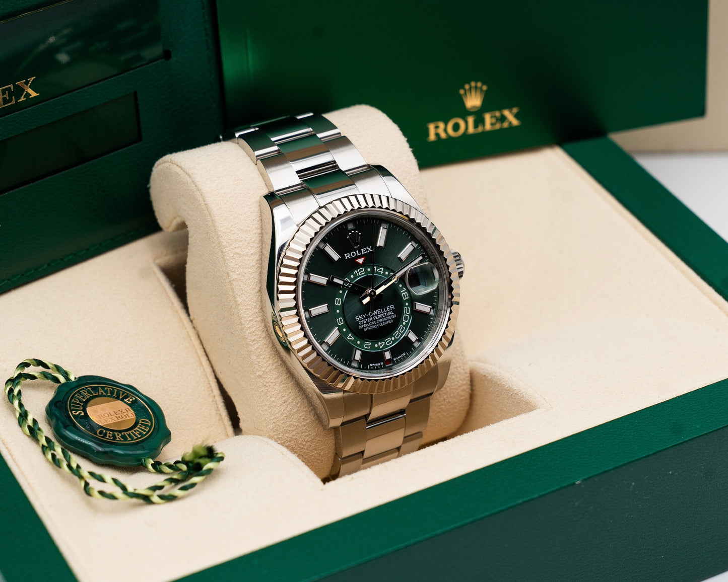 Rolex Sky Dweller 42mm 33934 Green Dial on Oyster 2025