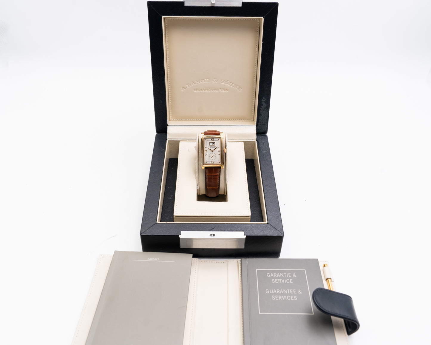 A. Lange & Söhne Cabaret 36mm 157.121 White / Ivory Brown Leather Strap