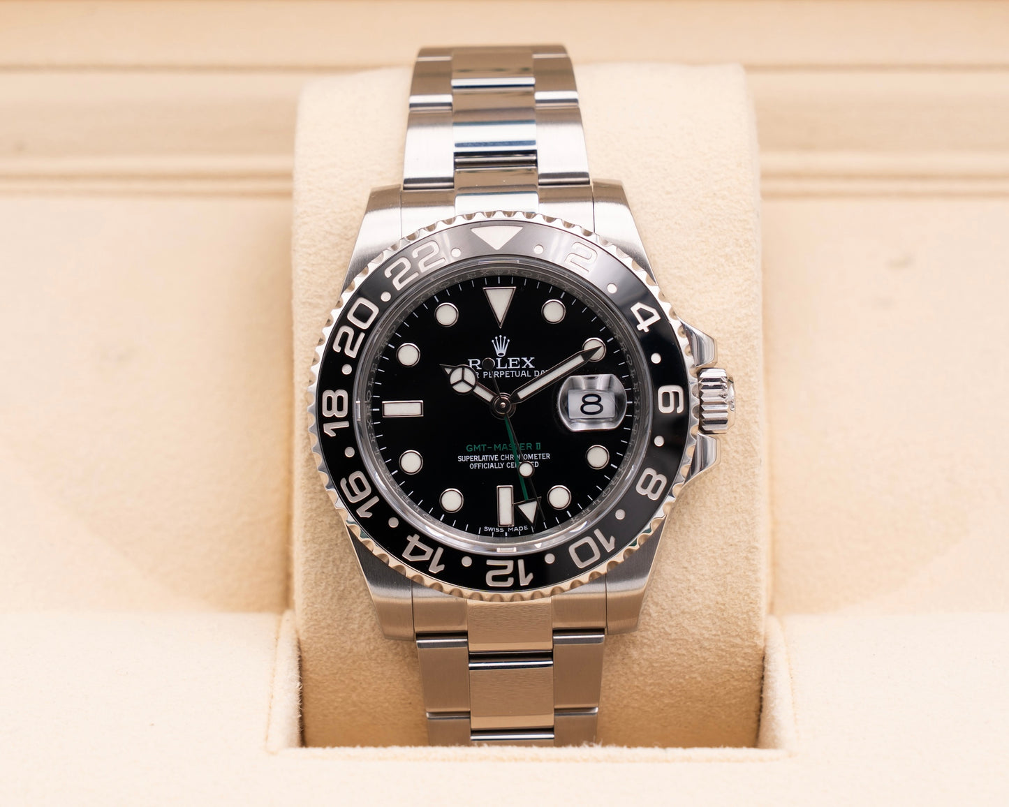 Rolex GMT Master II 40mm 116710LN  Green Arrow 2017