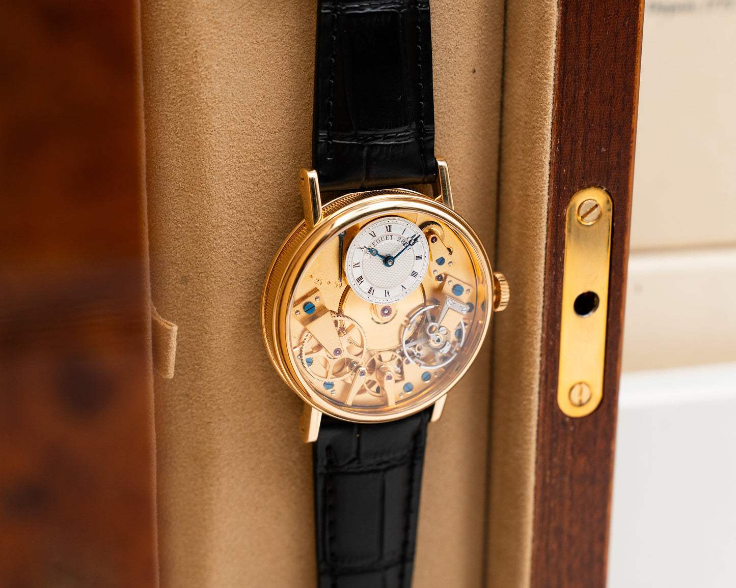 Breguet Tradition 37mm 7027BA Yellow Gold Black Alligator Strap 2014