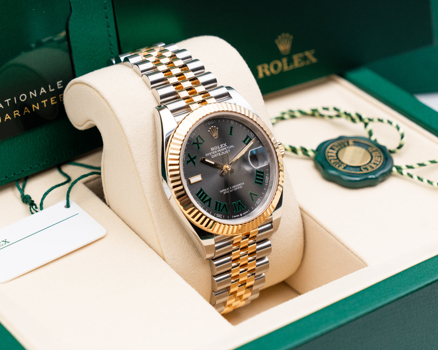Rolex Datejust 41mm 126333-0020 Yellow Fluted / Jubilee Wimbledon 2026