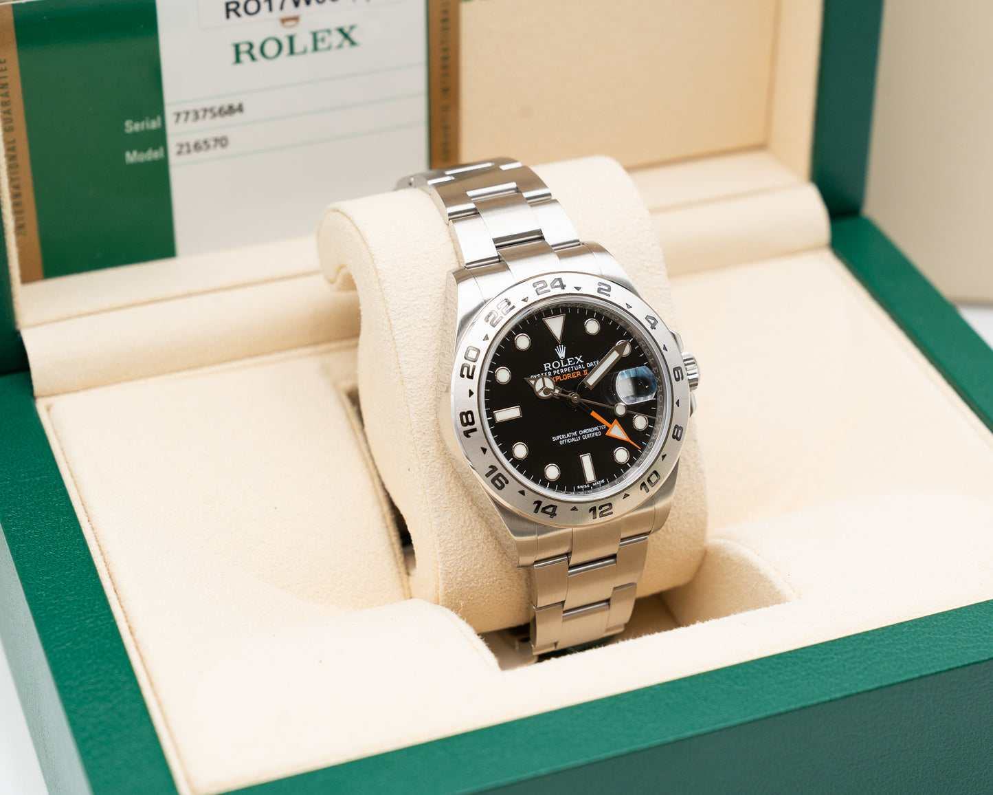 Rolex Oyster Perpetual Explorer II 216570 42mm Black 2017