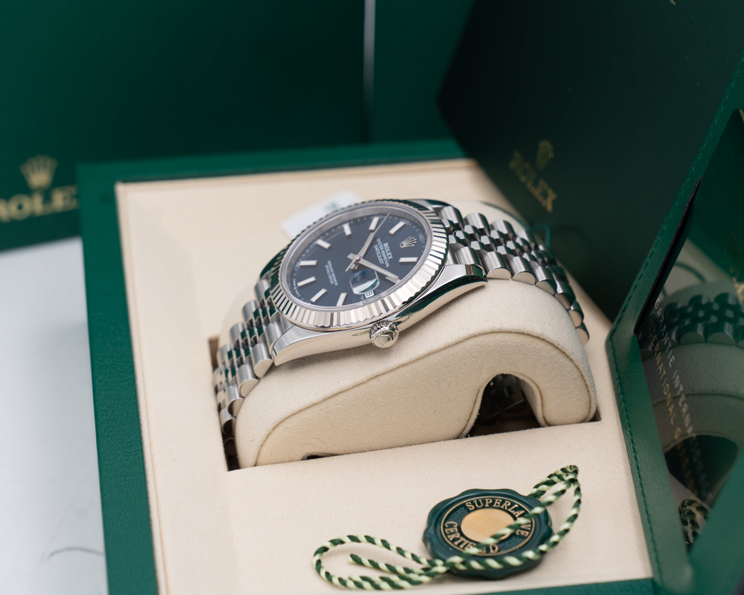 Rolex Datejust 41mm 126334 Blue Index Dial Jubilee Fluted 2026