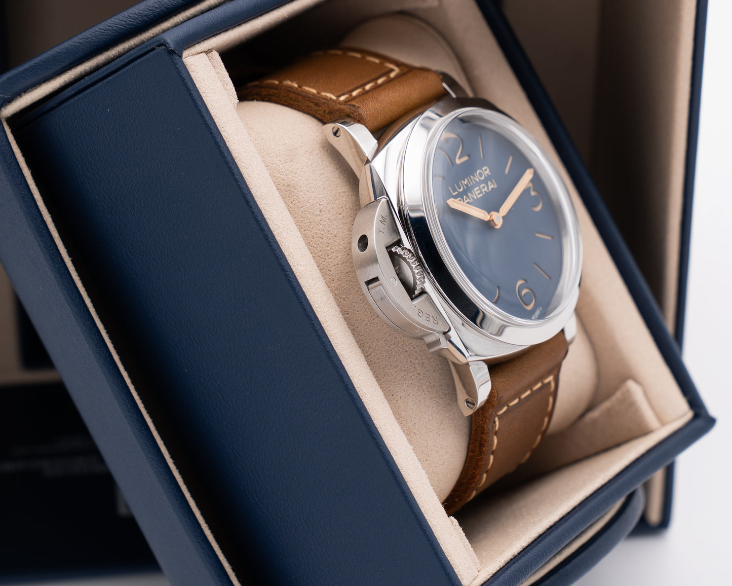 Panerai Luminor Destro 44mm PAM01732 Blue Dial Brown Strap 2026