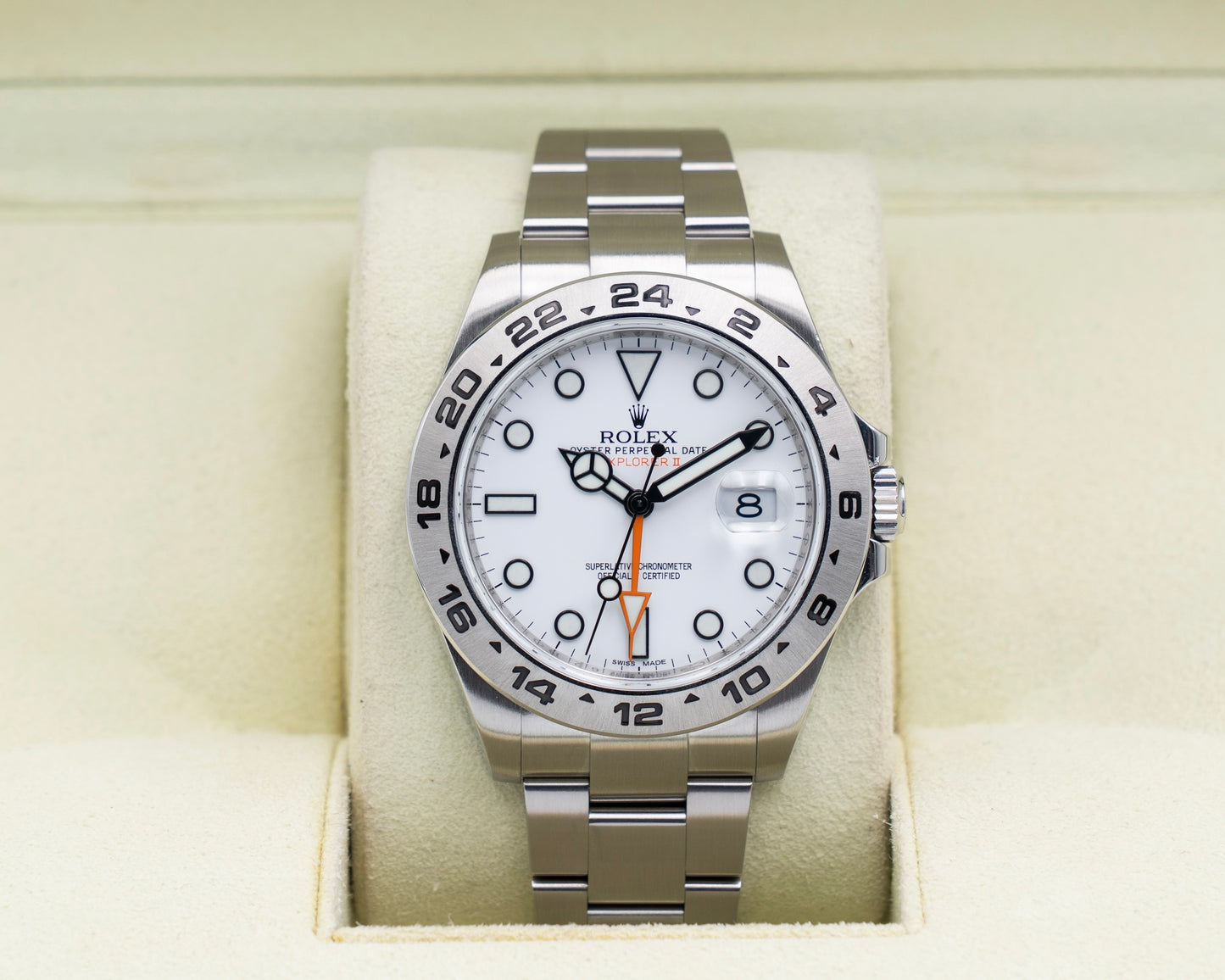 Rolex Explorer II 42mm 216570 White Polar 2014