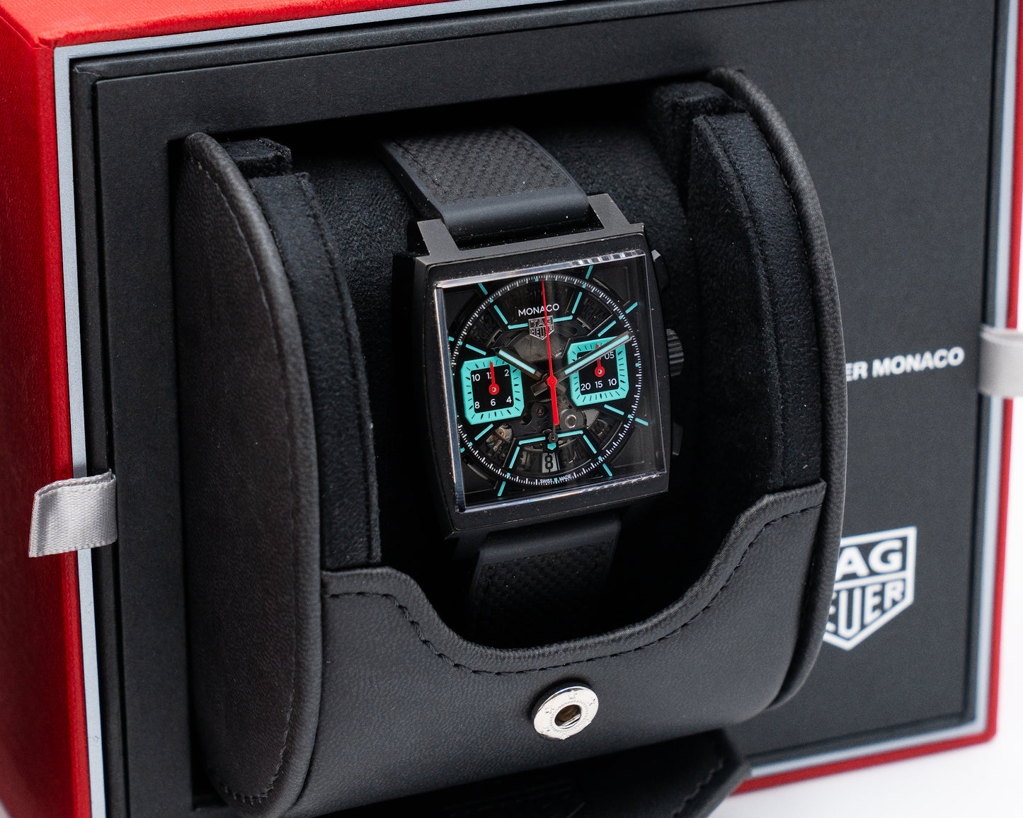 Tag Heuer Monaco 39mm CBL2184.FT6236 Titanium DLC Turquoise Dial