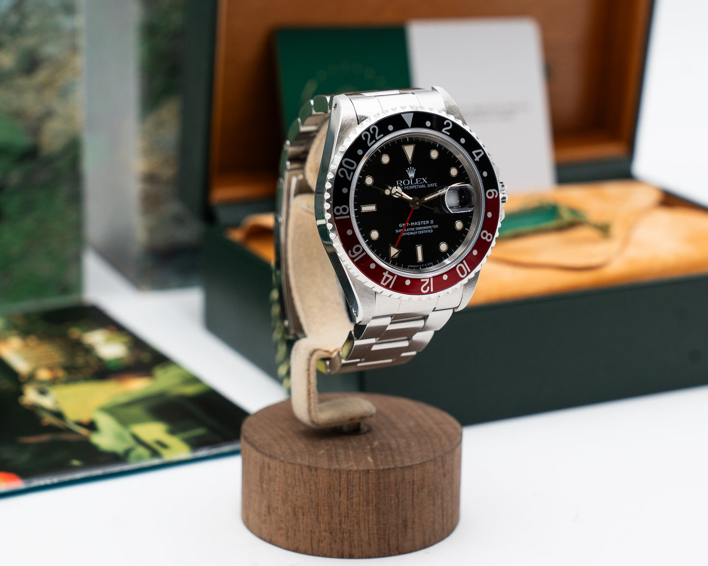 Rolex GMT-Master II 40mm 16710 Coke Swiss only / Tritium dial with patina N serial (1991) STILL UNDER WARRANTY UNTIL 8/26