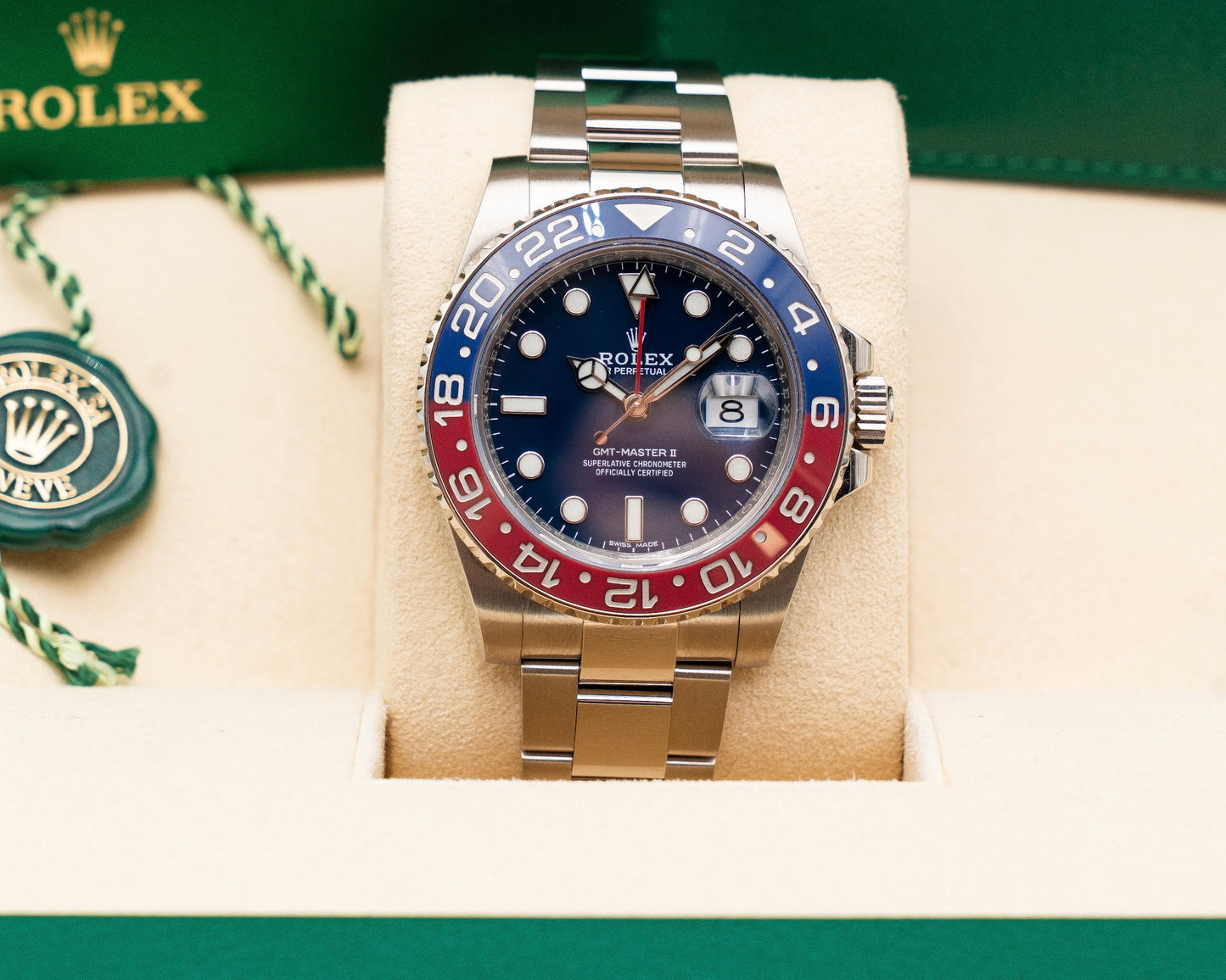 Rolex GMT Master II 40mm 116719BLRO Superman White Gold Blue Dial 2018