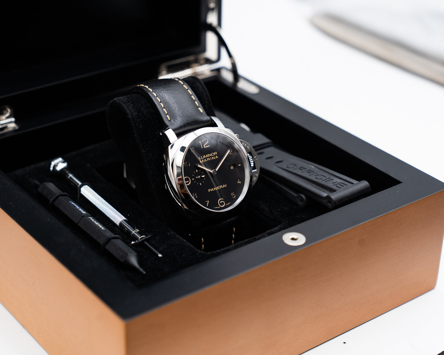 Panerai Luminor Marina 1950 3 Days Automatic Dirty Dial 44mm pam00359 Black Dial 2015