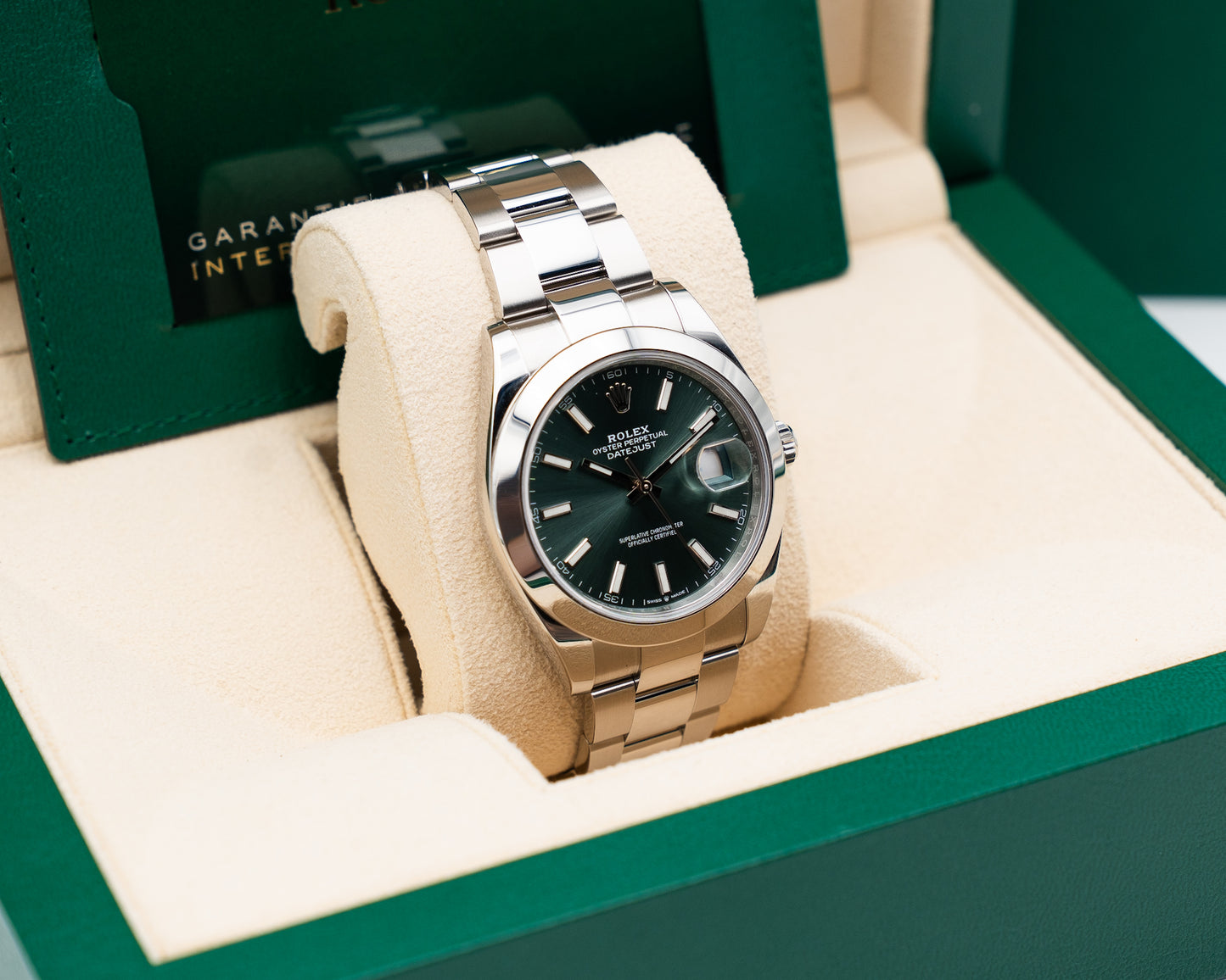 Rolex Datejust 41mm 126300 Mint Green Smooth Oyster 2024