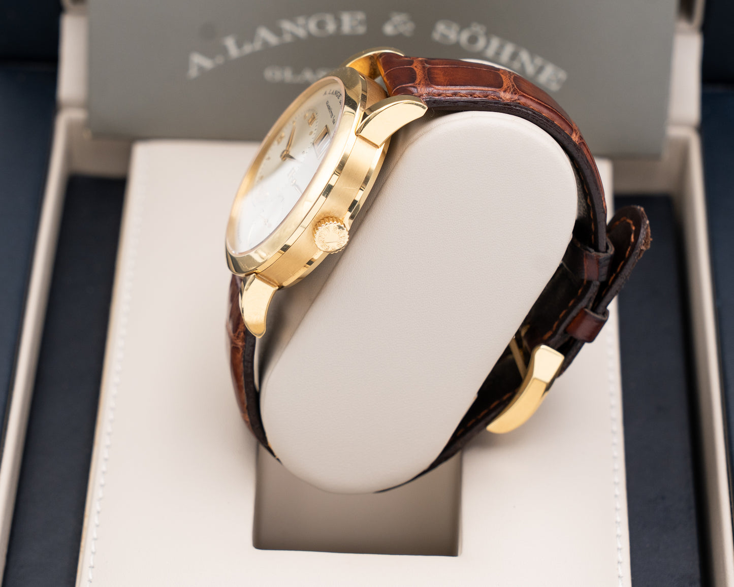 A. Lange & Söhne Lange 1 38.5mm 101.021 Yellow Gold case Brown Strap 2000