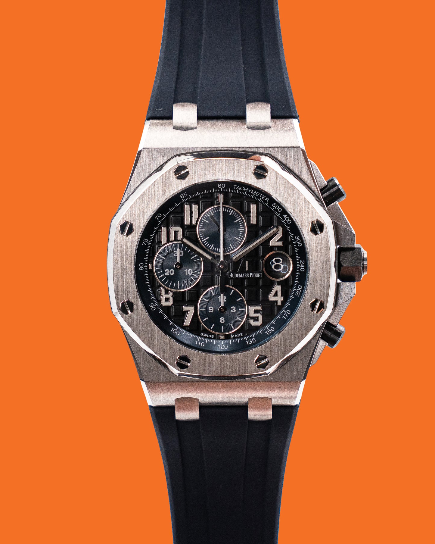 Audemars Piguet Royal Oak OffShore 42mm 26470ST Black and Blue Rubber Strap 2021