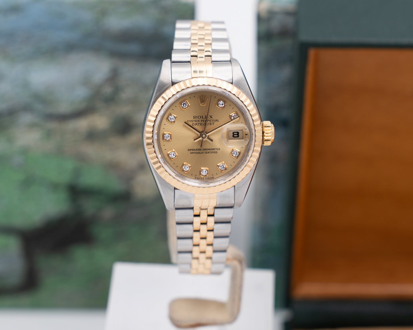 Rolex Datejust 26mm 79173 Two Tone Champagne Diamond Dial P Serial