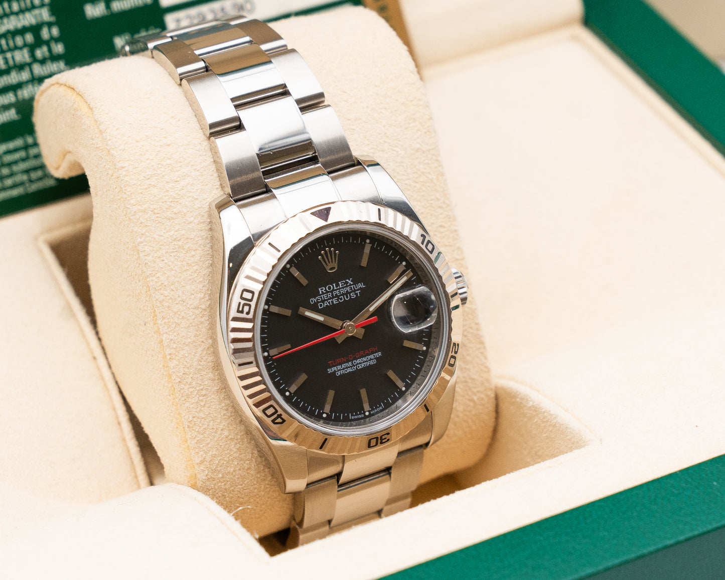 Rolex Datejust Turn-O-Graph 36mm 116264 Black Dial 2008