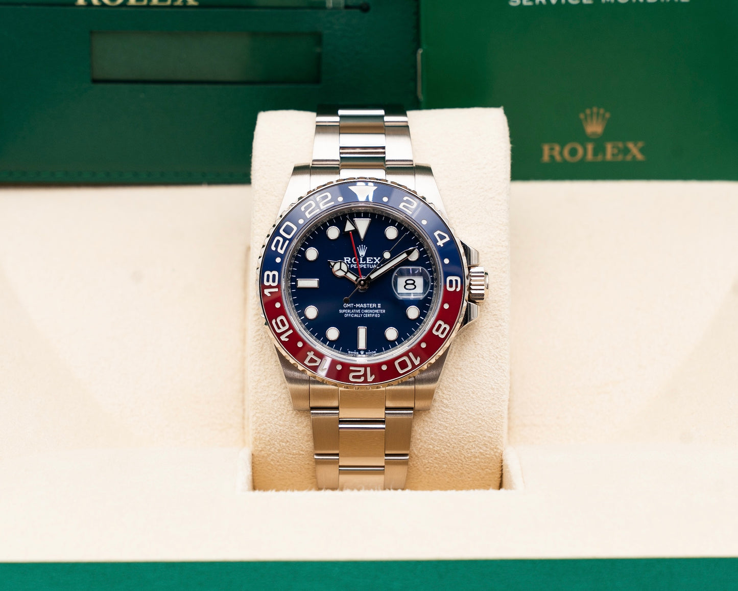 Rolex  GMT-Master II 40mm 126719blro White Gold Pepsi 2021