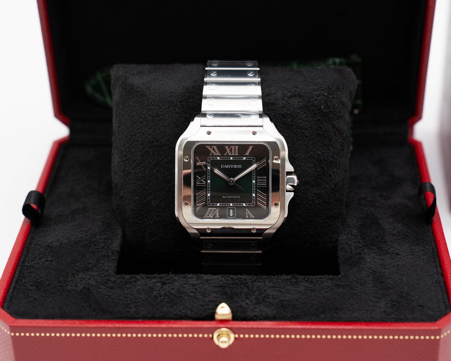 Cartier Santos De Cartier Large 39.8mm Green Dial 2023 (WSSA0062)