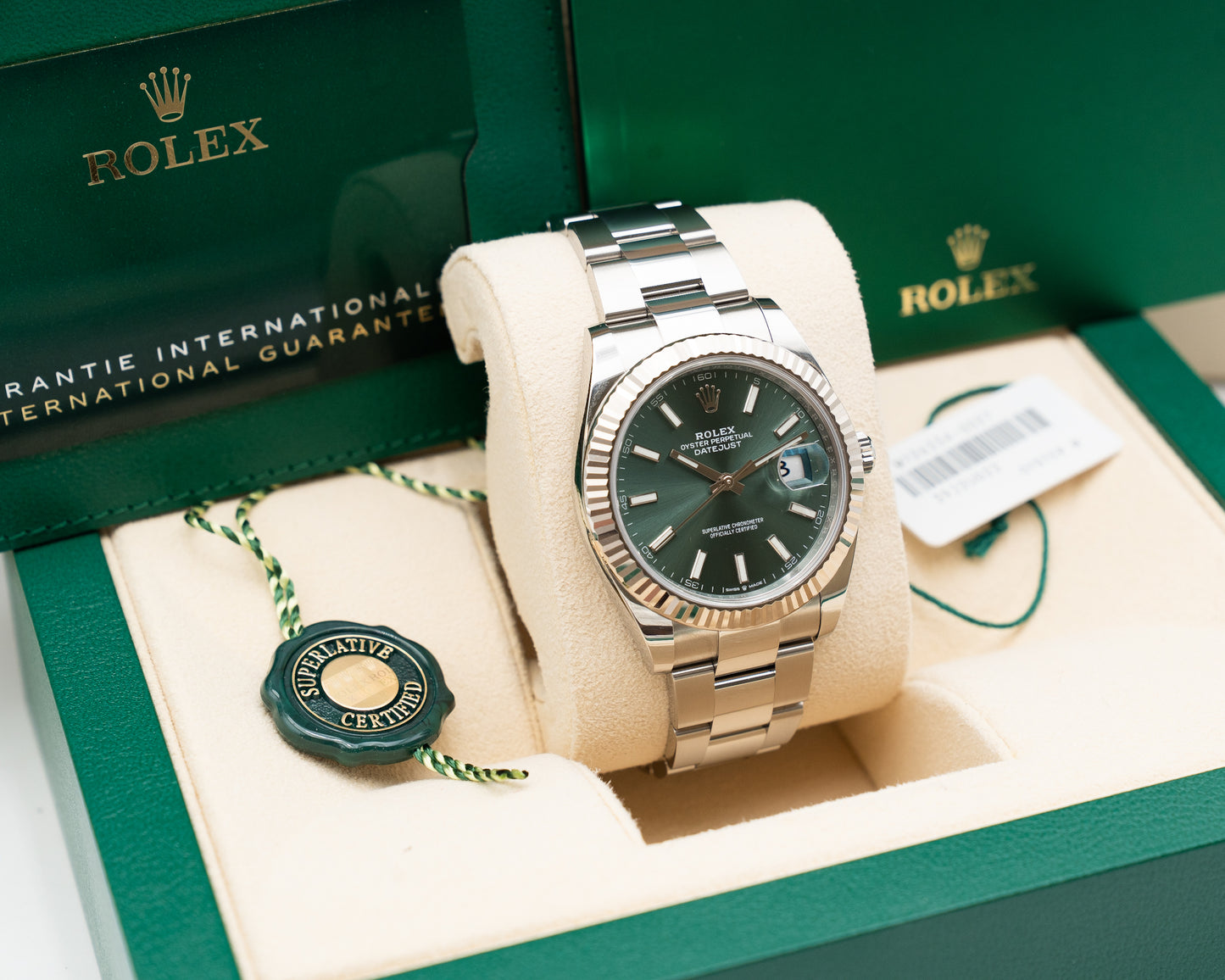 Rolex Datejust 126334 41mm Mint green Fluted Oyster 2022