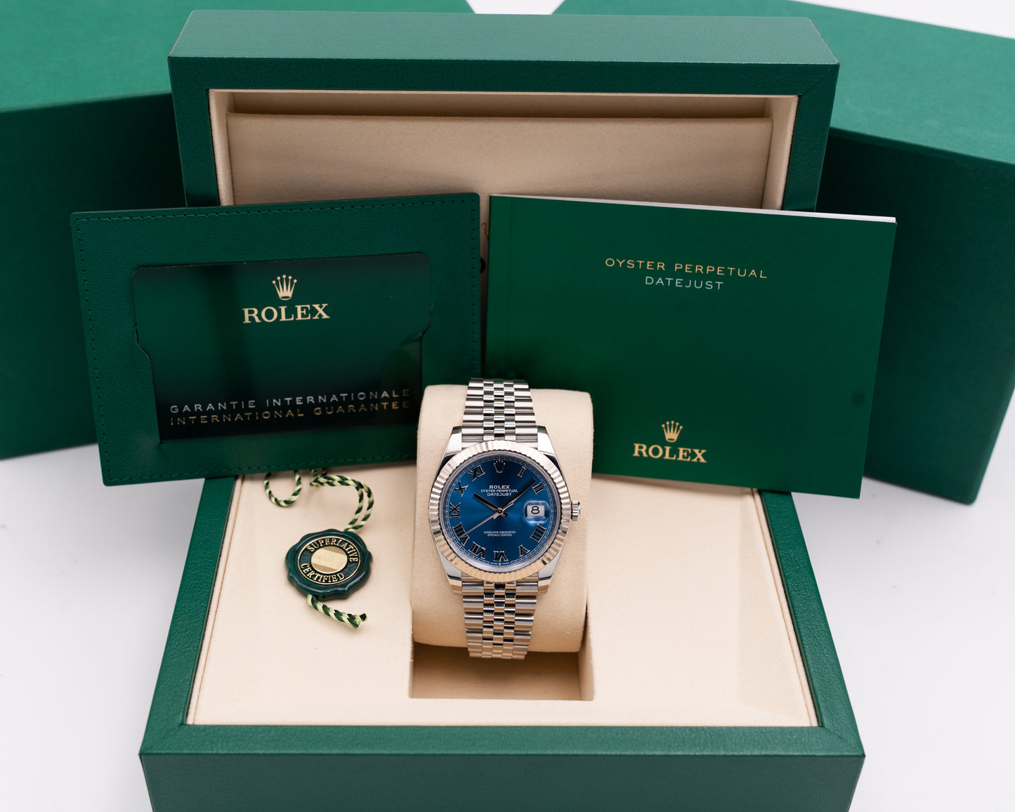 Rolex Datejust 41mm 126334 Blue Roman Dial Fluted Jubilee 2025