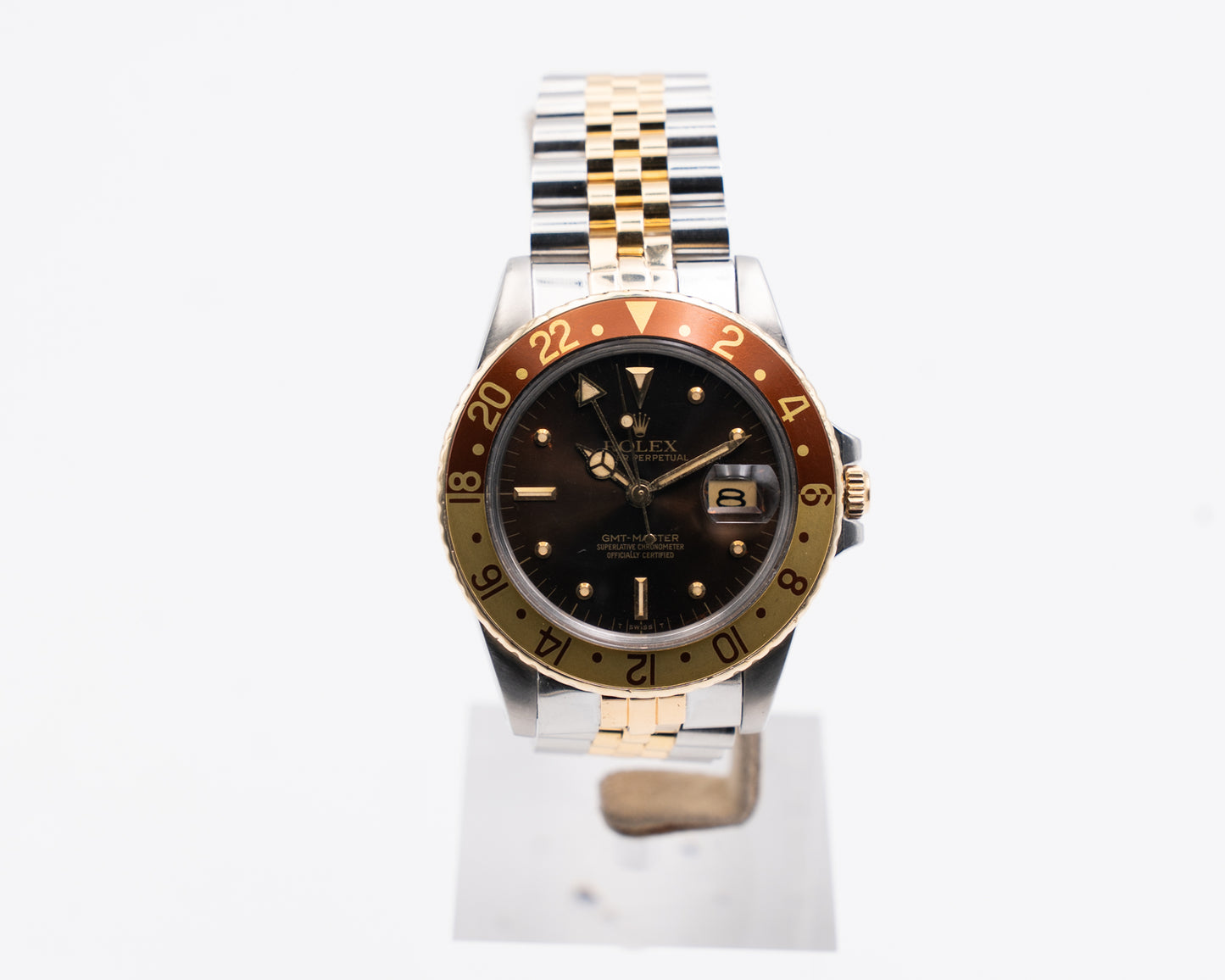 Rolex GMT Master 40mm 16753 Rootbeer on Jubilee Nipple Dial 6M-Serial