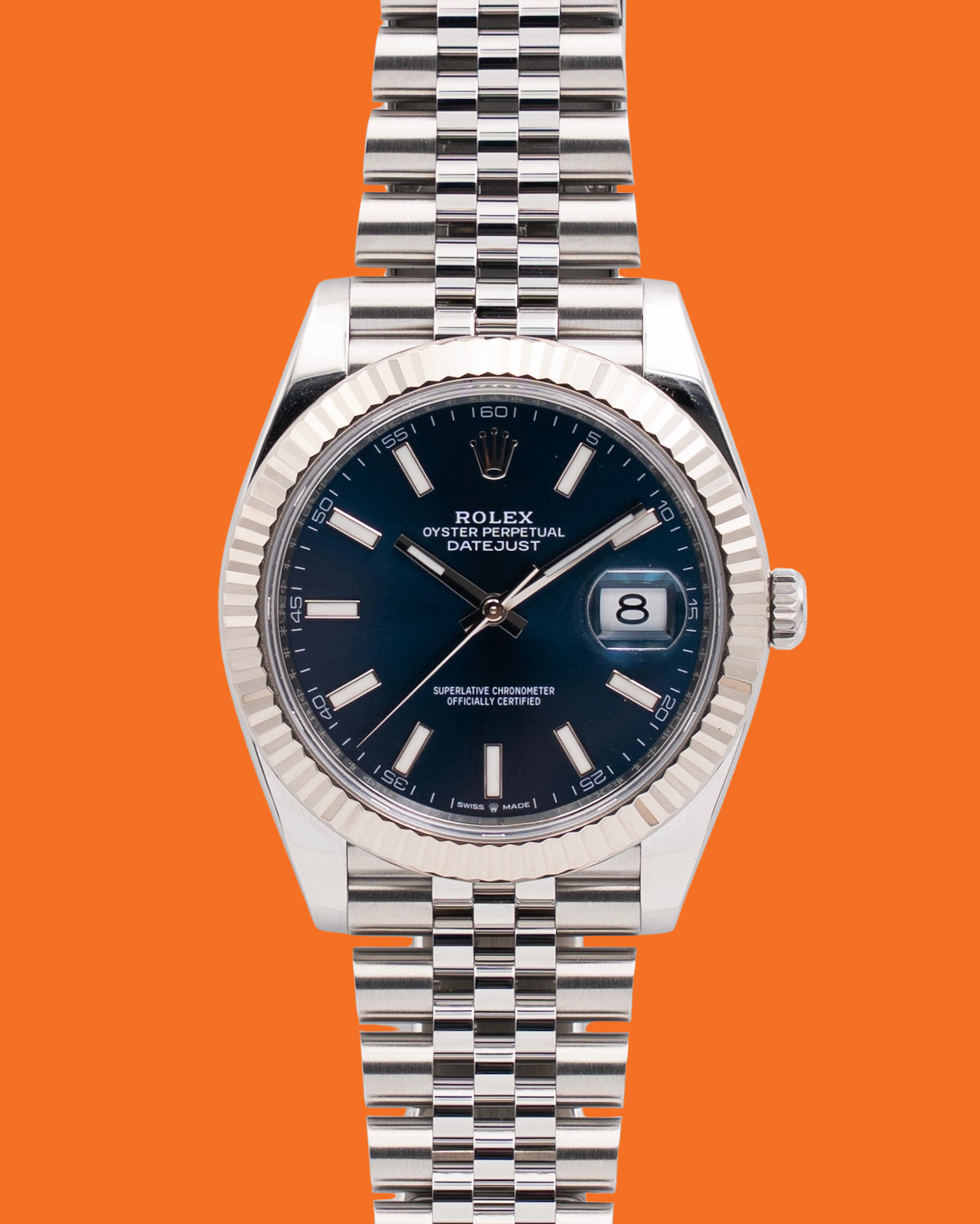 Rolex Datejust 41mm 126334 Blue Index Dial Jubilee Fluted 2026