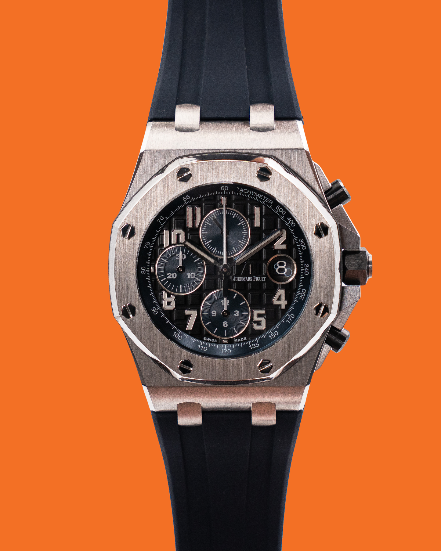 Audemars Piguet Royal Oak OffShore 42mm 26470ST Black and Blue Rubber Strap 2021