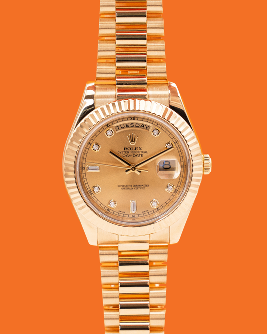Rolex Oyster Perpetual Day-Date II 218238 chdp 41mm Yellow Gold Diamond Dial 2014
