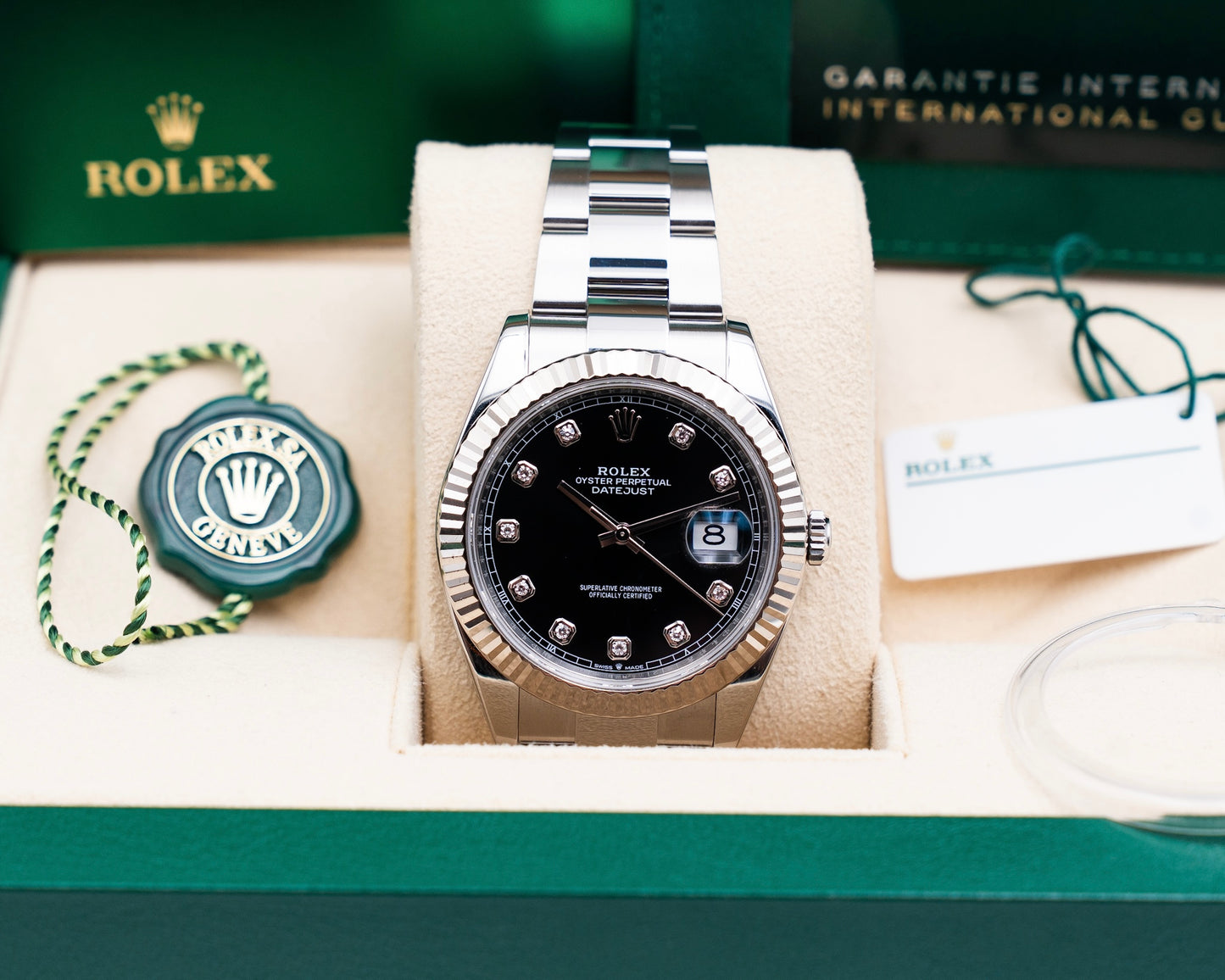 Rolex Datejust 41mm 126334 Black Diamond Dial Fluted Bezel Oyster 2022