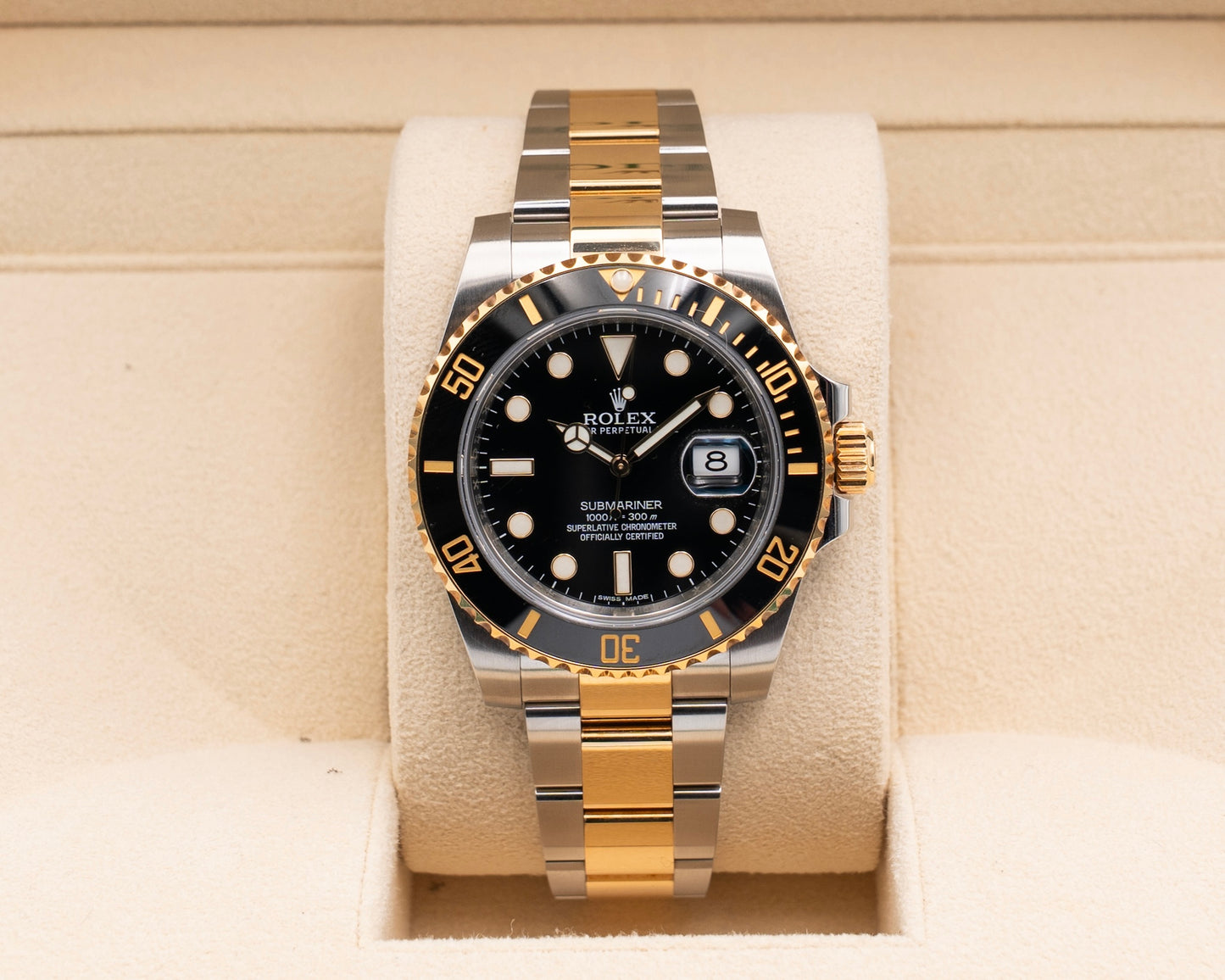 Rolex Submariner Date 40mm 116613LN Two Tone Black Dial V Serial