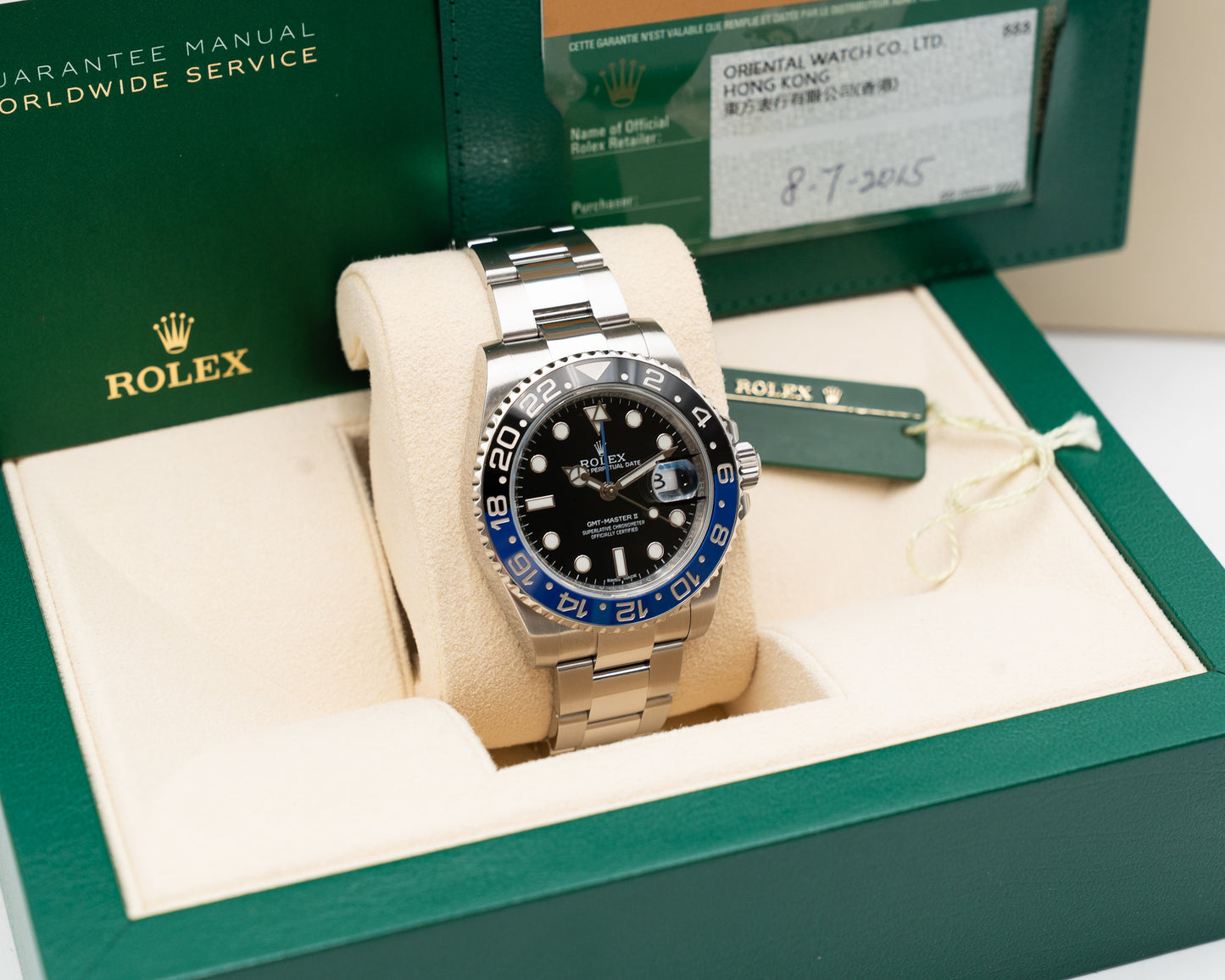 Rolex GMT Master II 40mm 116710BLNR Batman Black and Blue 2015