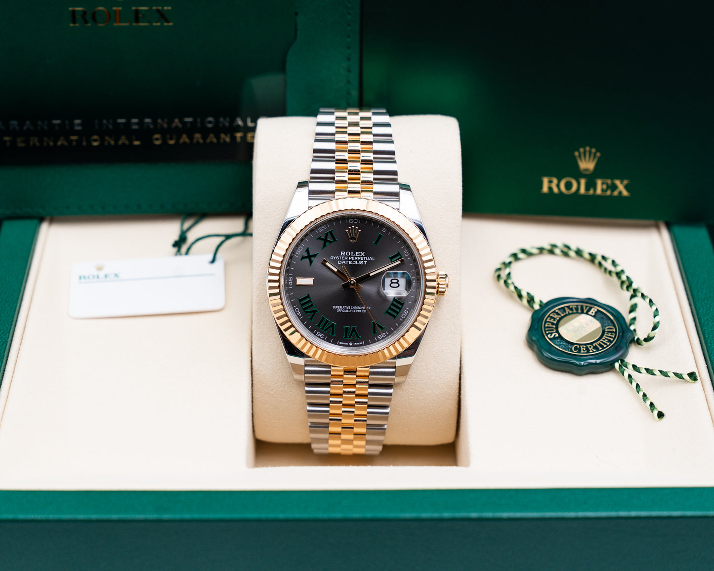 Rolex Datejust 41mm 126333-0020 Yellow Fluted / Jubilee Wimbledon 2026