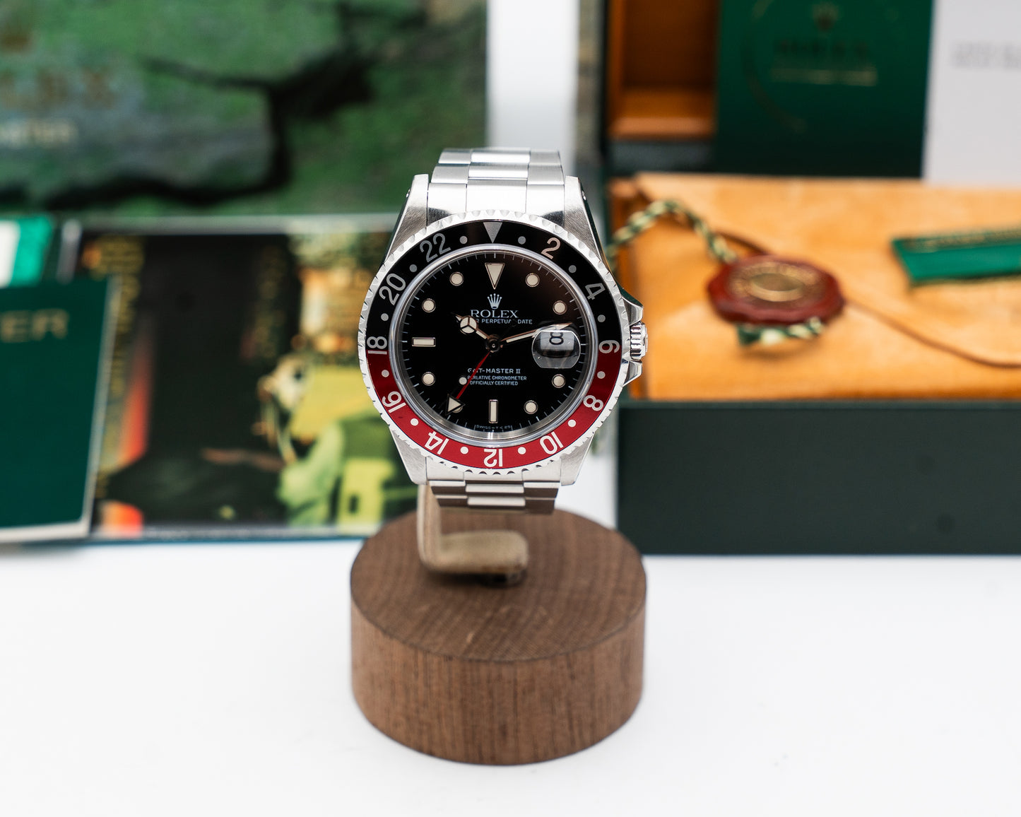 Rolex GMT-Master II 40mm 16710 Coke Swiss only / Tritium dial with patina N serial (1991) STILL UNDER WARRANTY UNTIL 8/26