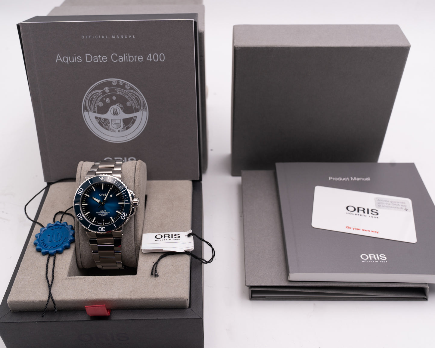 Oris Aquis Date Calibre 400 43.5mm 01 400 7763 4135-07 8 24 09PEB Blue Dial