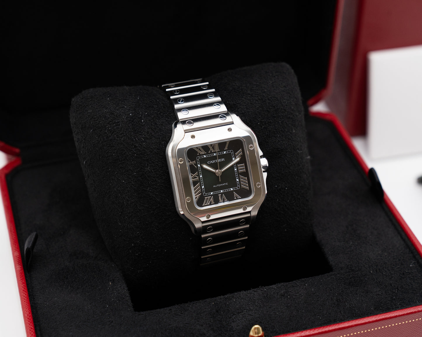 Cartier Santos De Cartier Medium 41.9 x 45.1mm WSSA0061 Green
