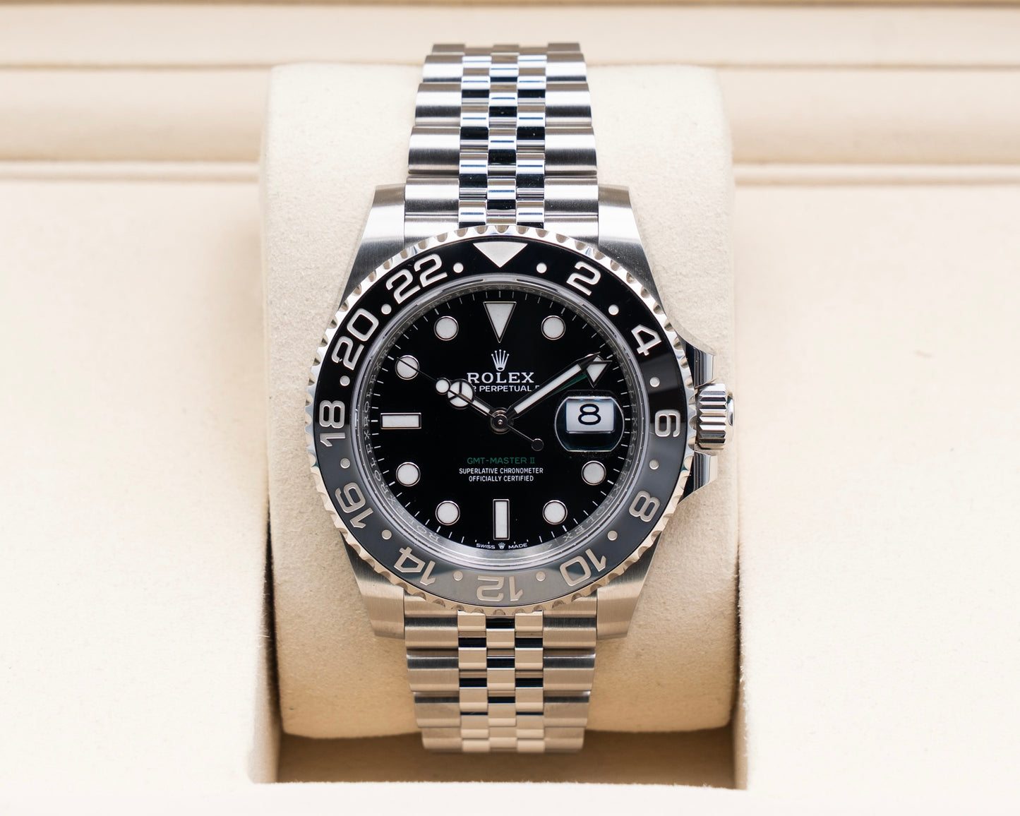 Rolex GMT II 40mm 126710grnr Bruce Wayne Jubilee Wood Card 2026