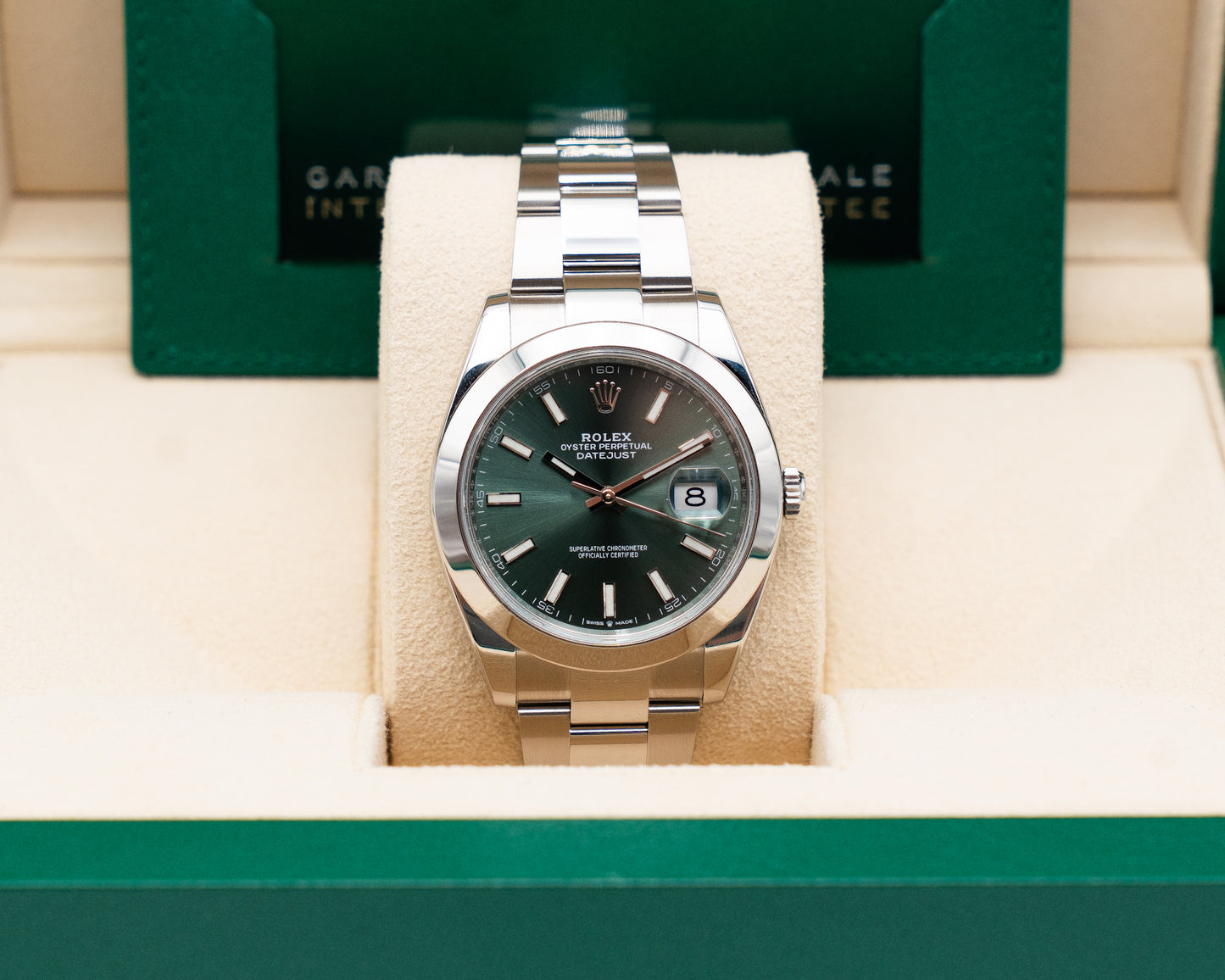 Rolex Datejust 41mm 126300 Mint Green Smooth Oyster 2024