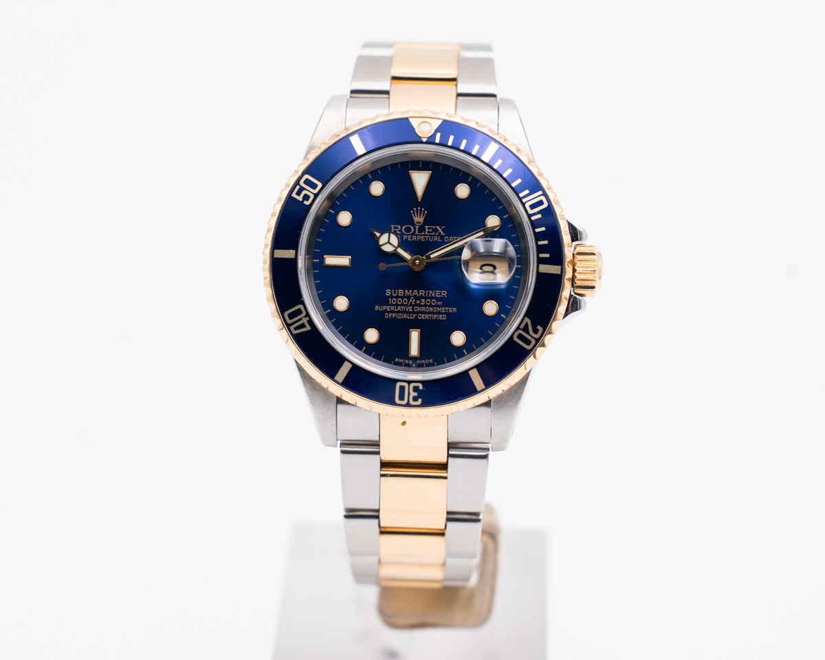 Rolex Submariner Date 40mm 16613LB Two Tone Yellow Bluesy A-Serial